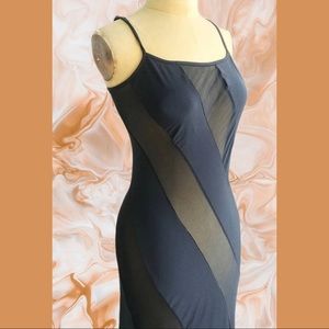 Vintage black mesh dress